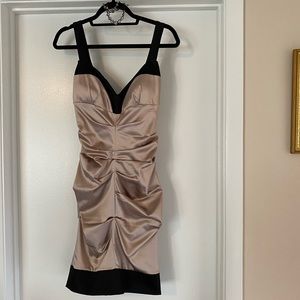 Nicole Miller silk ruched dress
